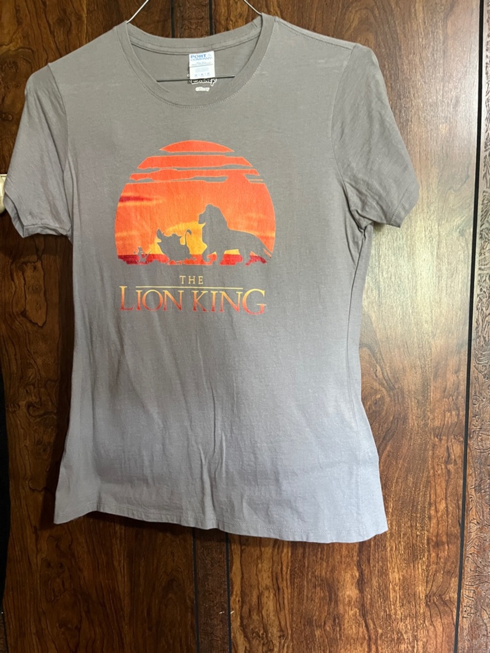 Disney Gray Graphic Tee with Orange Design